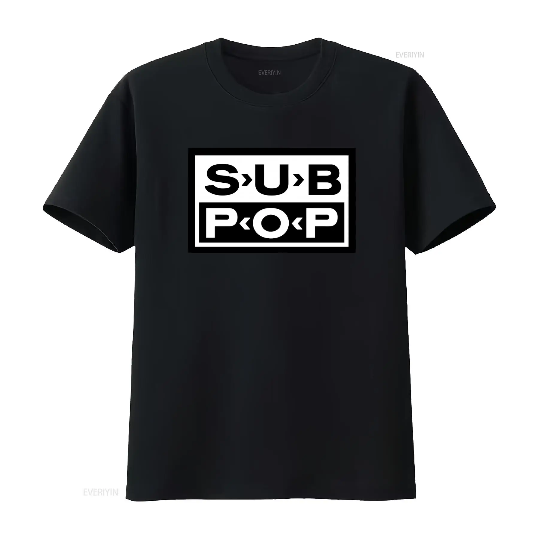 Street Fashion Mood - Sub Pop Logo T Shirt Black