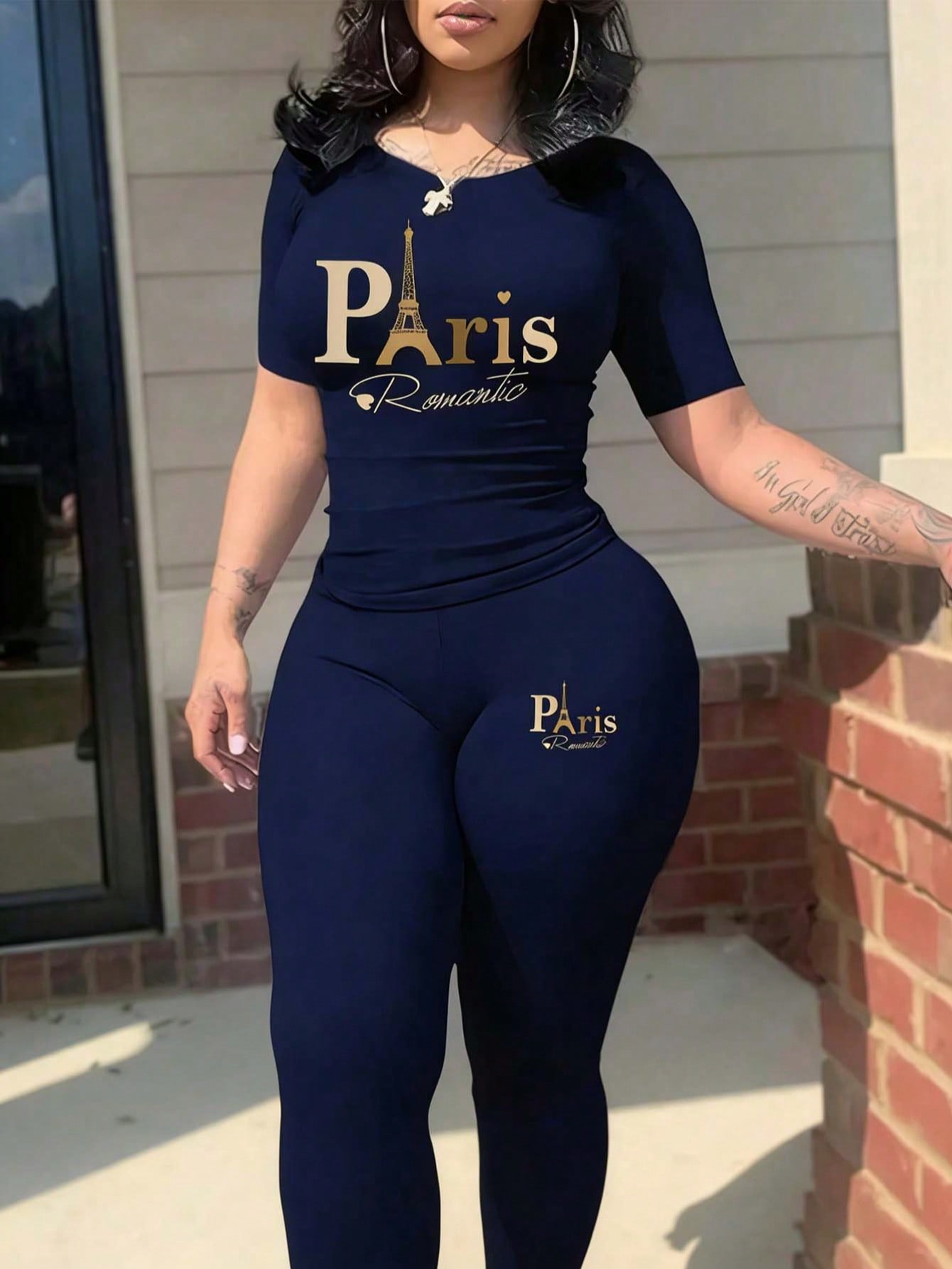 Street Fashion In Paris - 2026 Women's New Paris Printed Two-Piece