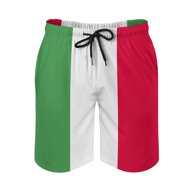 Italy Fashion Street - New In Italian Flag Swim Trunks