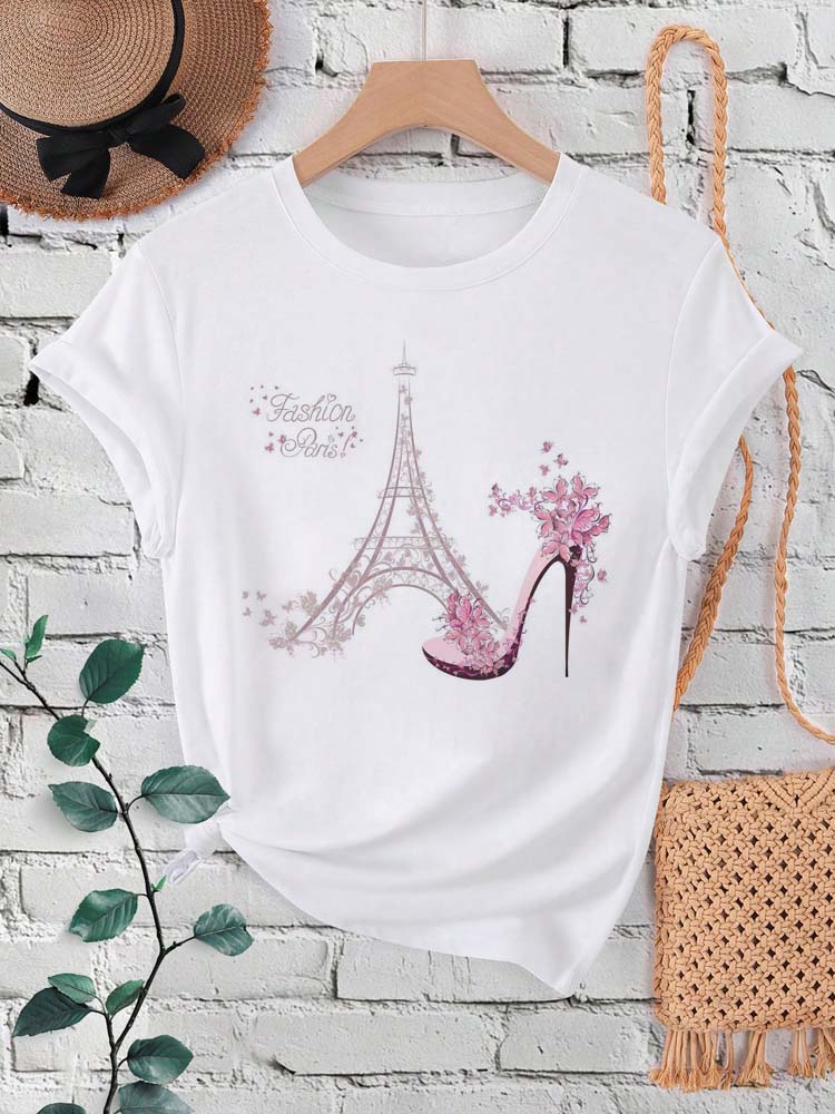 Street Fashion In Paris - Fashion Paris Eiffel Tower Print Women