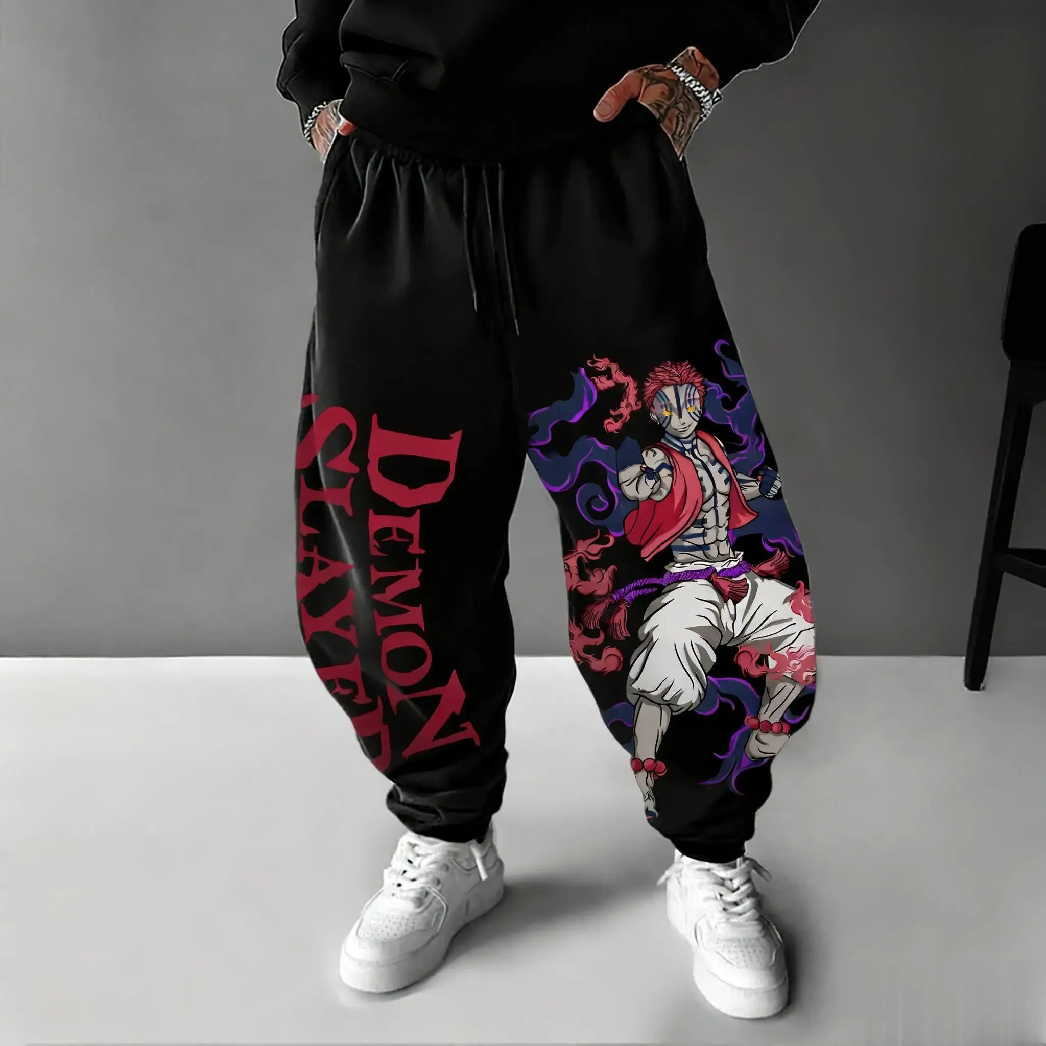 Street Fashion Japan - 2026 Demon Slayer Akaza Anime Pants