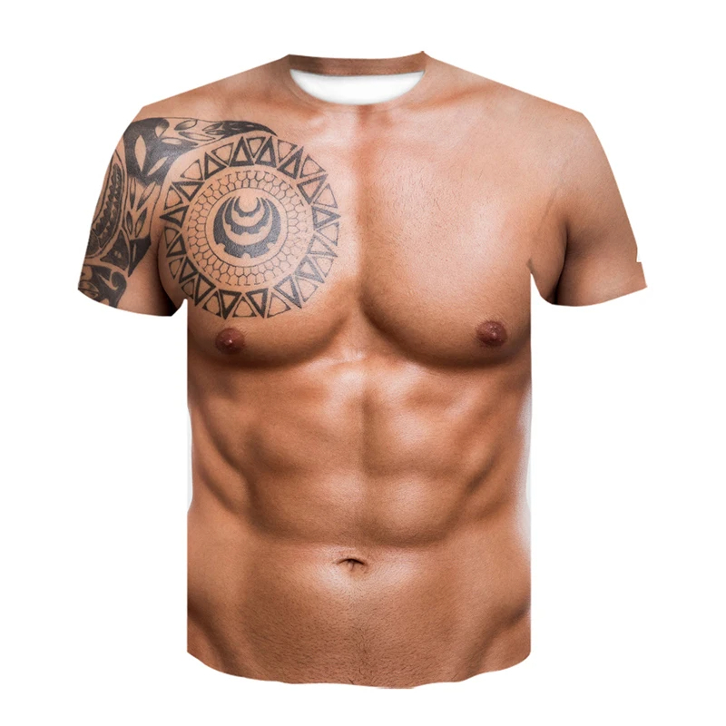 Street Fashion Mood - Men's Synthetic Human Figure Pattern T-Shirt