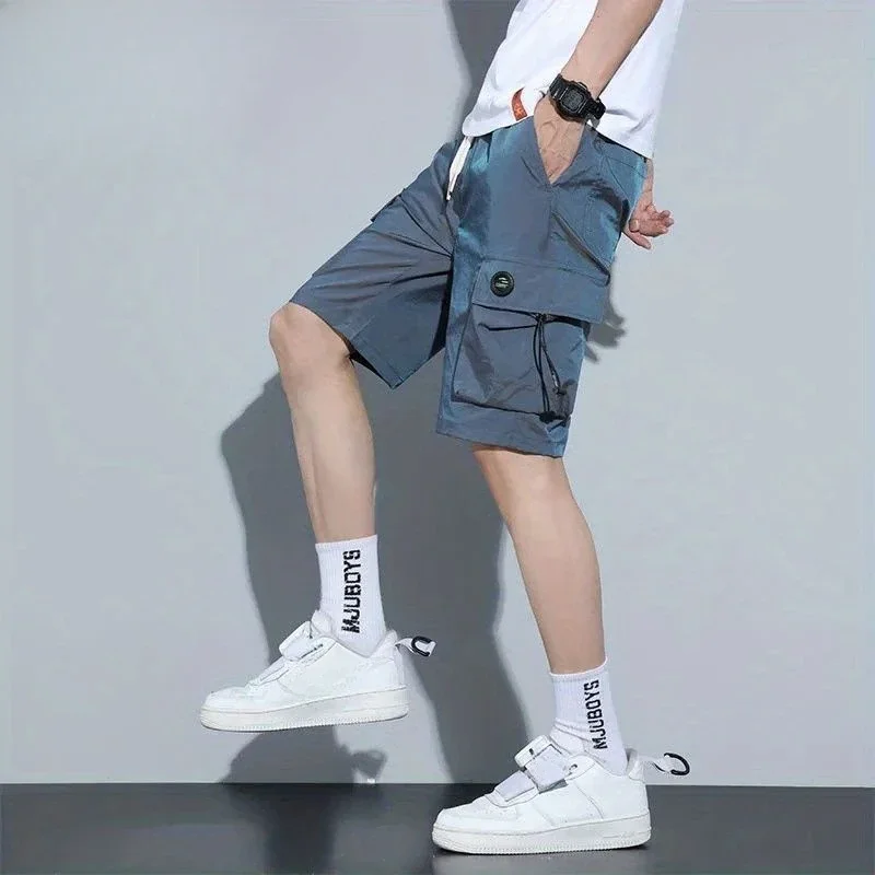 Cargo Pant Wide - Men's Cargo Shorts Baggy Elastic Waist