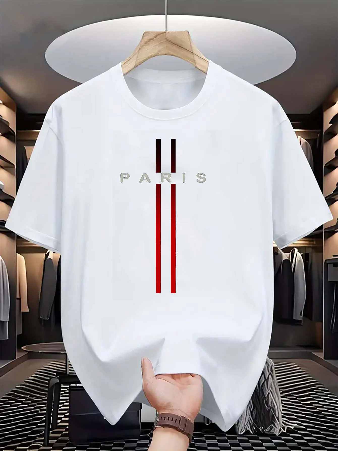 Street Fashion In Paris - Men's 100% pure cotton summer casual