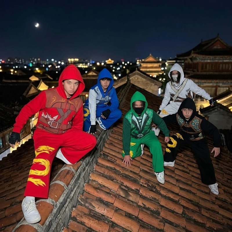 Street Fashion Magazine - Ninja Warrior Armor Hoodie Set Men