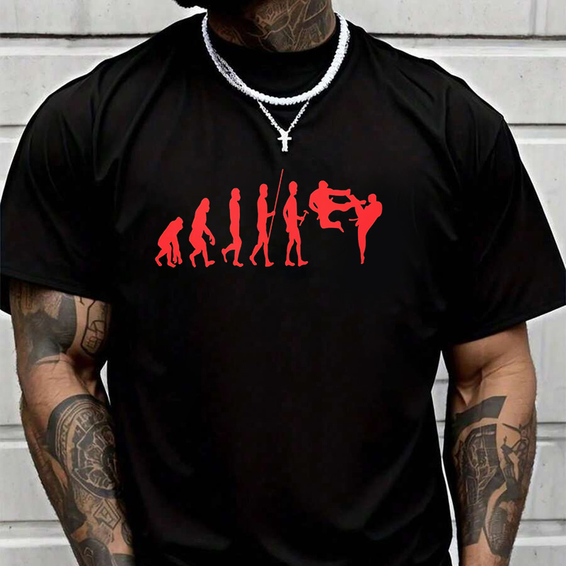 Street Fashion Evolution - Karate Evolution Print Men's Graphic Print