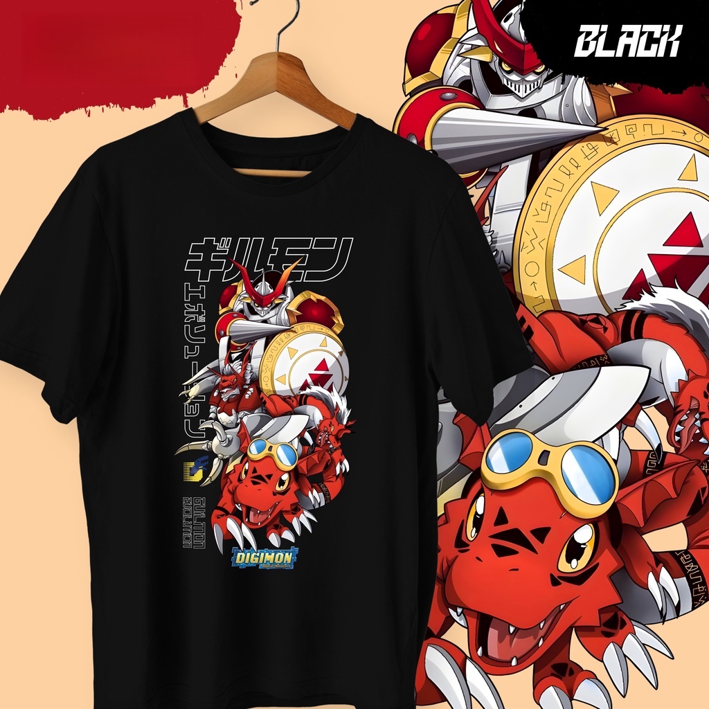 Street Fashion Evolution - Anime Digimon Guilmon Evolution Printed Cotton