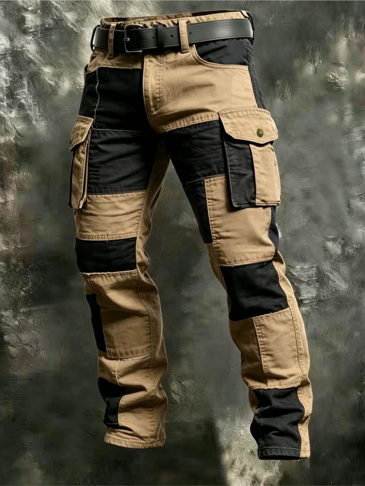 Cotton Men Cargo Pants Khaki C - đánh giá và giá Cargo Pant Wide