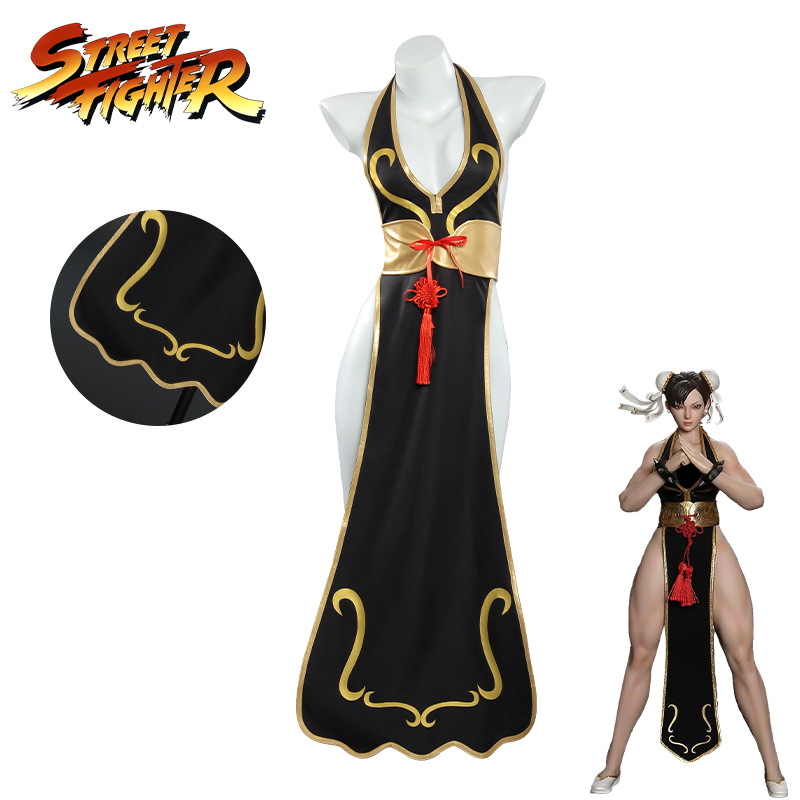 New Street Fighter Chunli cosp - đánh giá và giá Street Fashion Anime