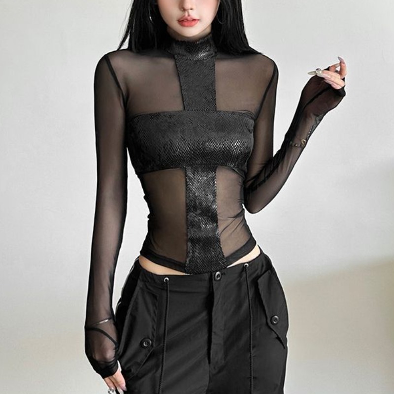 American Style Mesh Long Sleev - đánh giá và giá Street Fashion Mood