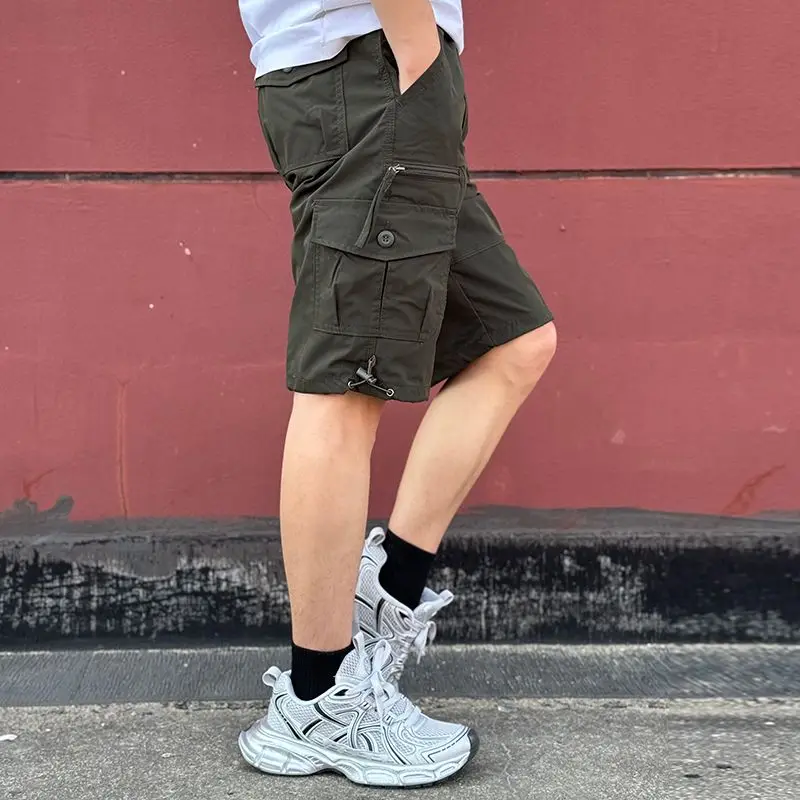 Mens Cargo Shorts Loose Solid  - đánh giá và giá Cargo Pant Wide