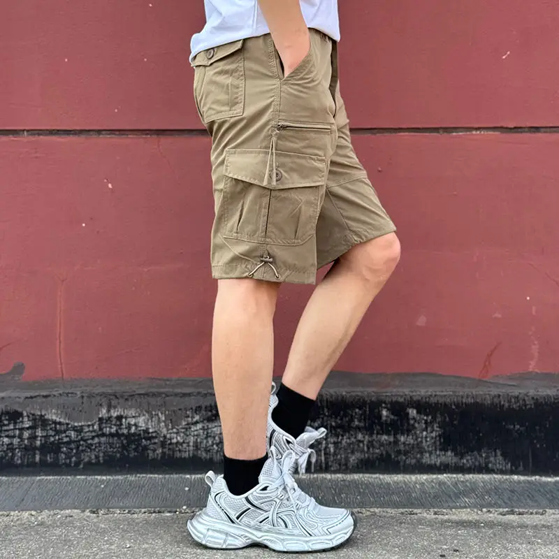 Mens Cargo Shorts Loose Solid  - đánh giá và giá Cargo Pant Wide