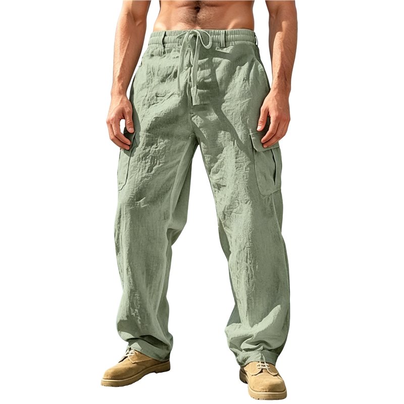 NEW-Men's Drawstring Waist Wid - đánh giá và giá Cargo Pant Wide