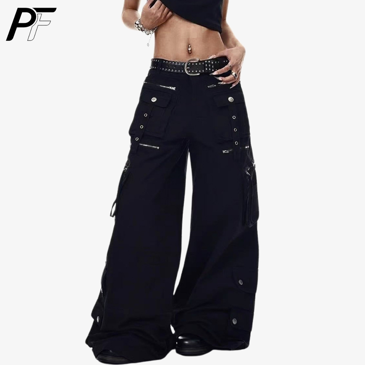 Grunge Techwear Wide Leg Cargo - đánh giá và giá Cargo Pant Wide