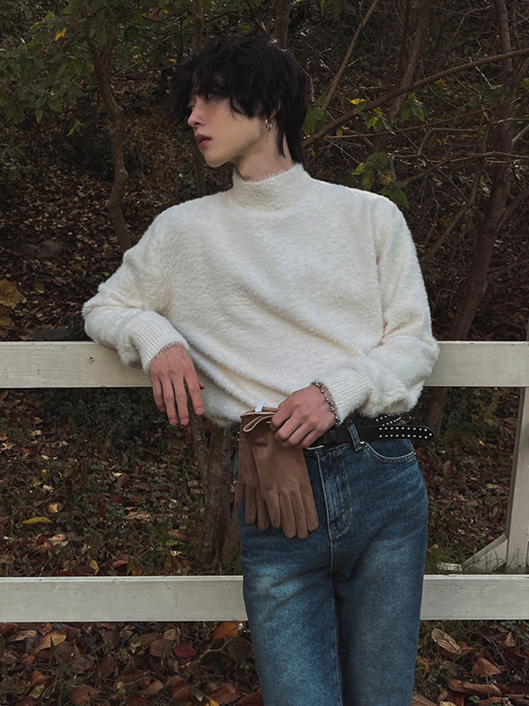 Fur Collar Pullovers Rock Mens - đánh giá và giá Street Fashion London