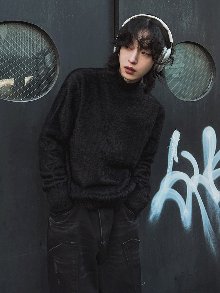 Fur Collar Pullovers Rock Mens - đánh giá và giá Street Fashion London