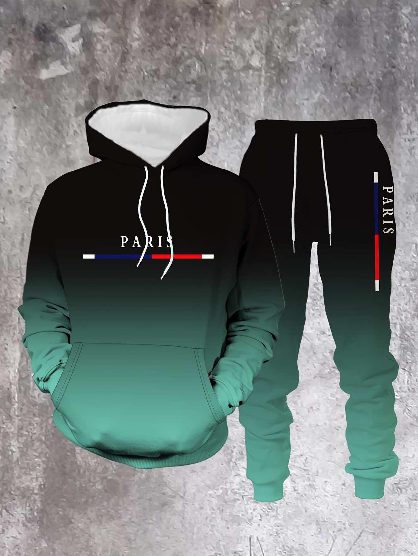 Gradient Color Paris Tracksuit - đánh giá và giá Street Fashion In Paris