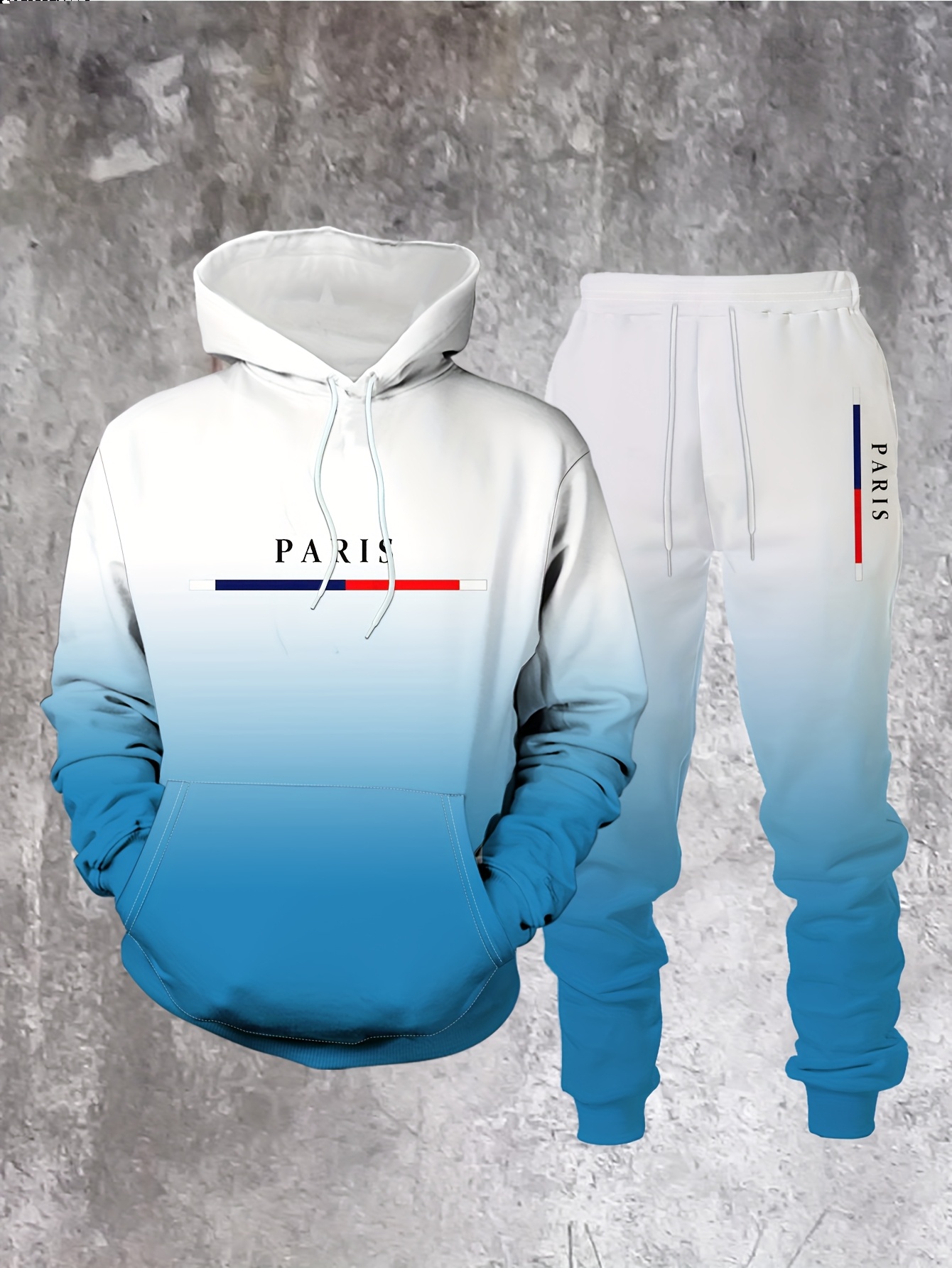 Gradient Color Paris Tracksuit - đánh giá và giá Street Fashion In Paris